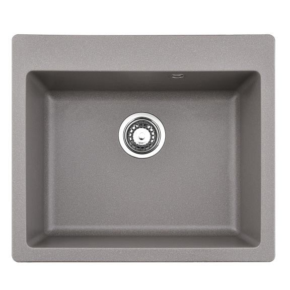 Кухненска  мивка в комплект със сифон ICGS 8304 GRAY, ШИРИНА (см) 	57 ; ВИСОЧИНА (см) 	22,5 ; ДЪЛБОЧИНА (см) 	50